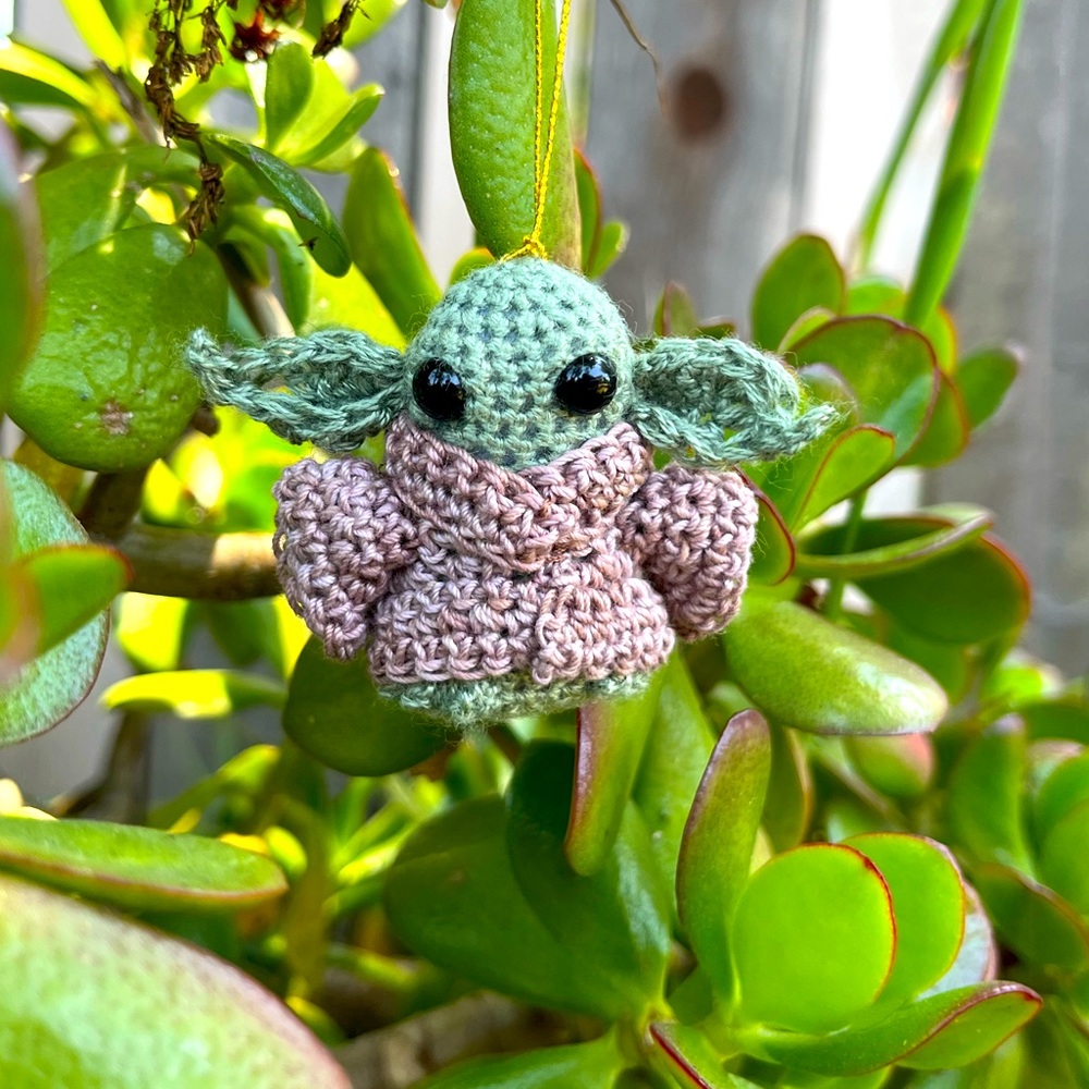 Baby Yoda Crocheted Ornament